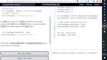 Freecodecamp - Reset an Inherited Constructor Property