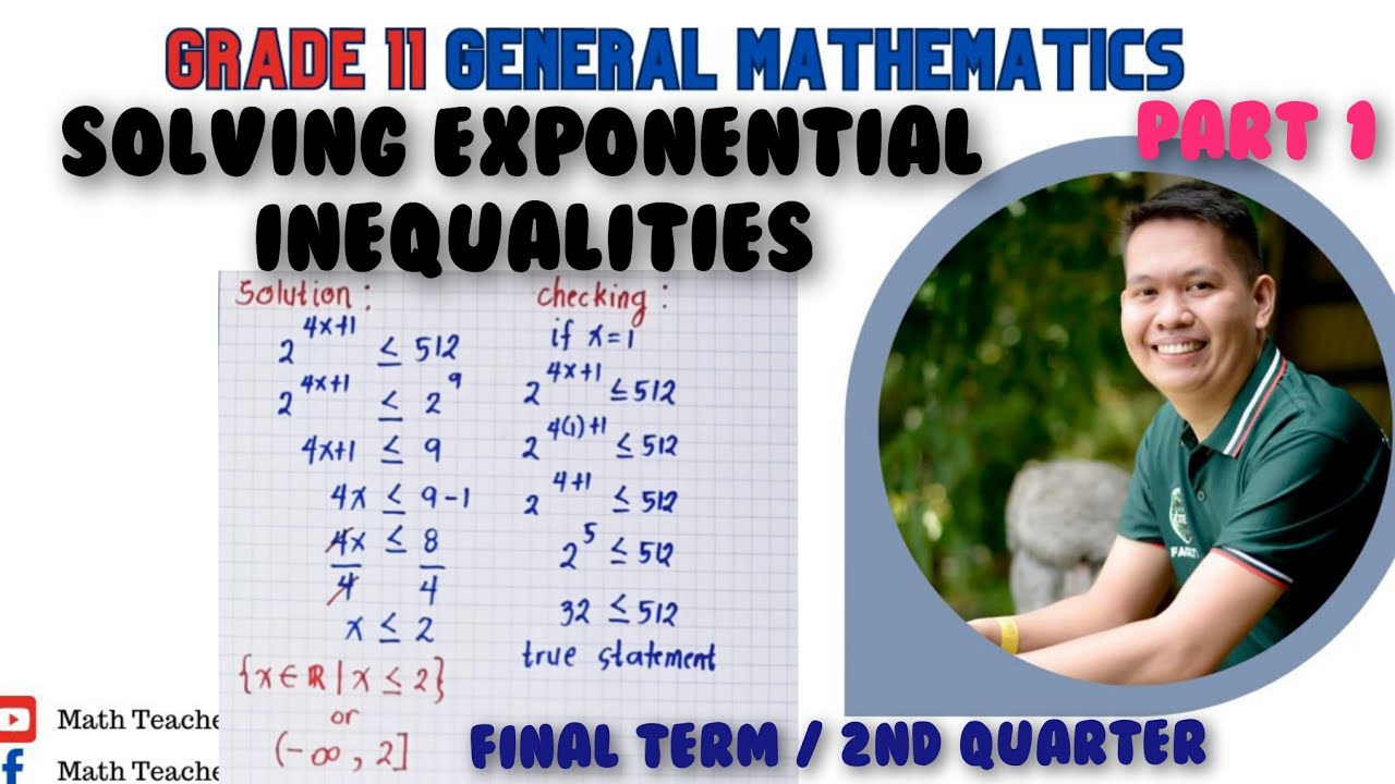 General Mathematics | SOLVING EXPONENTIAL INEQUALITIES (Part 1) | Grade 11