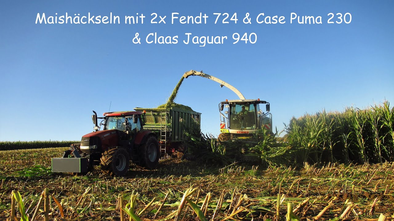 Maishäckseln mit LU Scheja | Fendt 724 | Case Puma 230 | Claas Jaguar 940 | Drohne + Sound