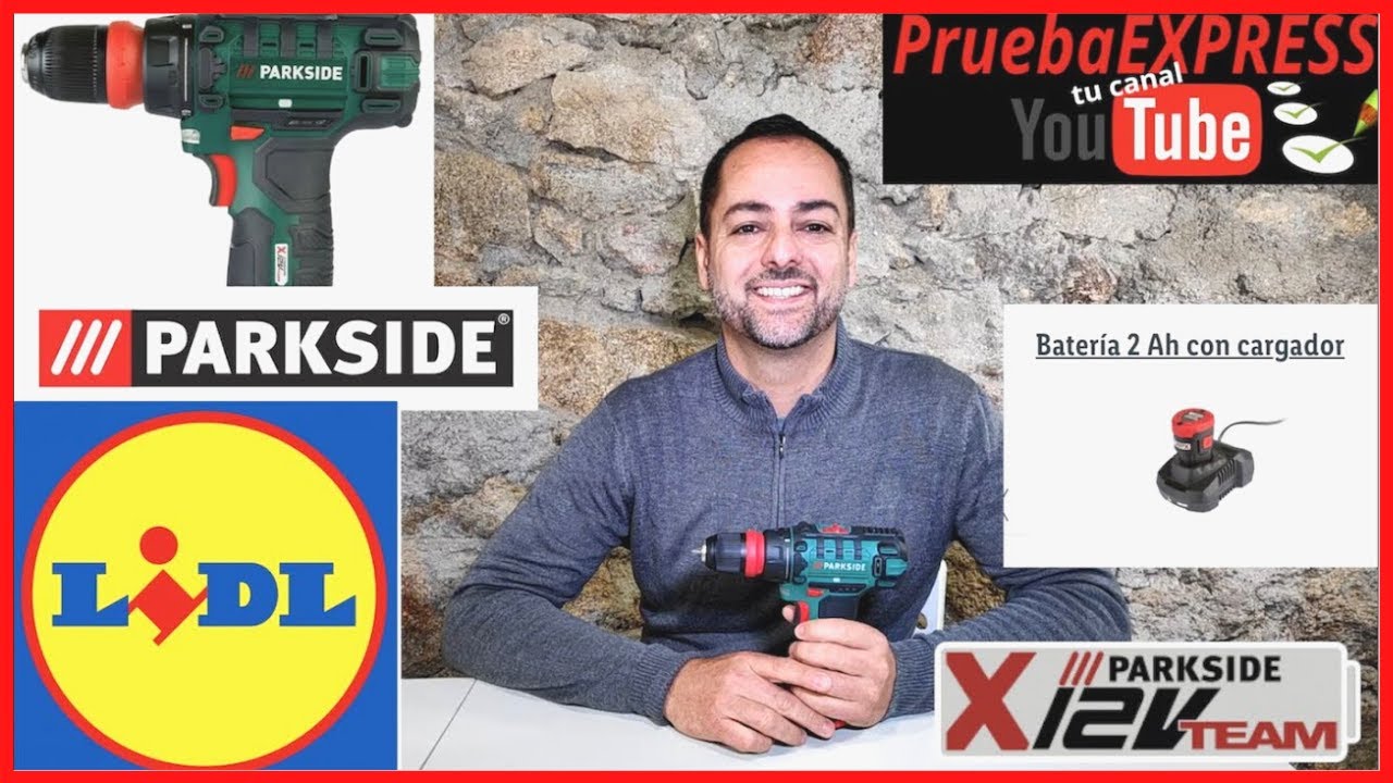 Parkside - Taladro inalámbrico (20 V, PABS 20-Li E6, con batería y cargador)