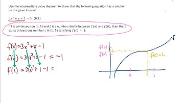 Calculus POD #11 Use the Intermediate Value Theorem to show that the equation has at least one solut