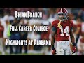 Brian Branch Full Career College Highlights at Alabama