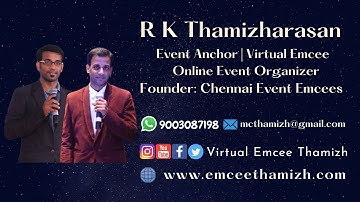 Business Card and Contact | Event Anchor Virtual Emcee Online Event Organizer MC RK Thamizharasan