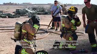 Fire Training Video - 332d Expeditionary Civil Engineers Squadron Firefighters