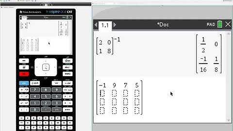 How to find inverse matrices using CAS