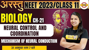 NEET 2023 BIOLOGY | NEURAL CONTROL AND COORDINATION | MECHANISM OF NEURAL CONDUCTION | RADHIKA MAM