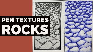 Rock Texture in Pen