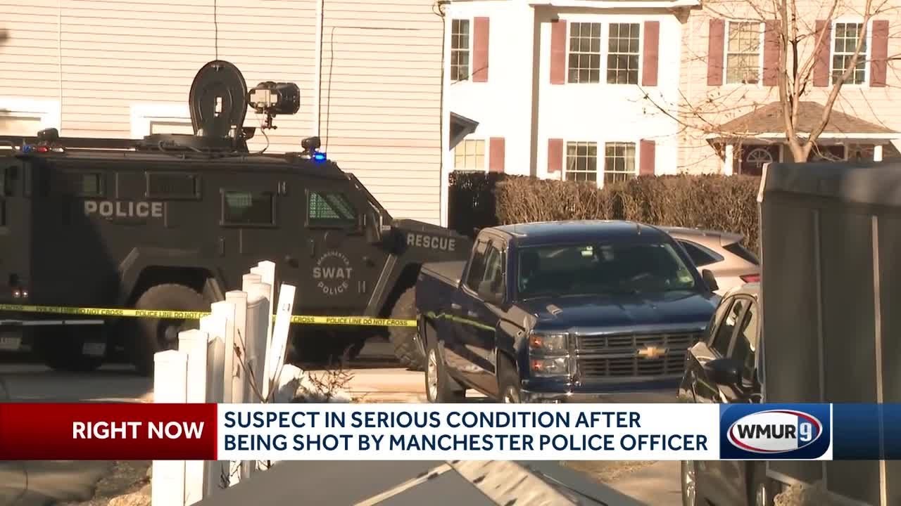 Man in serious condition after being shot by police in Manchester - YouTube