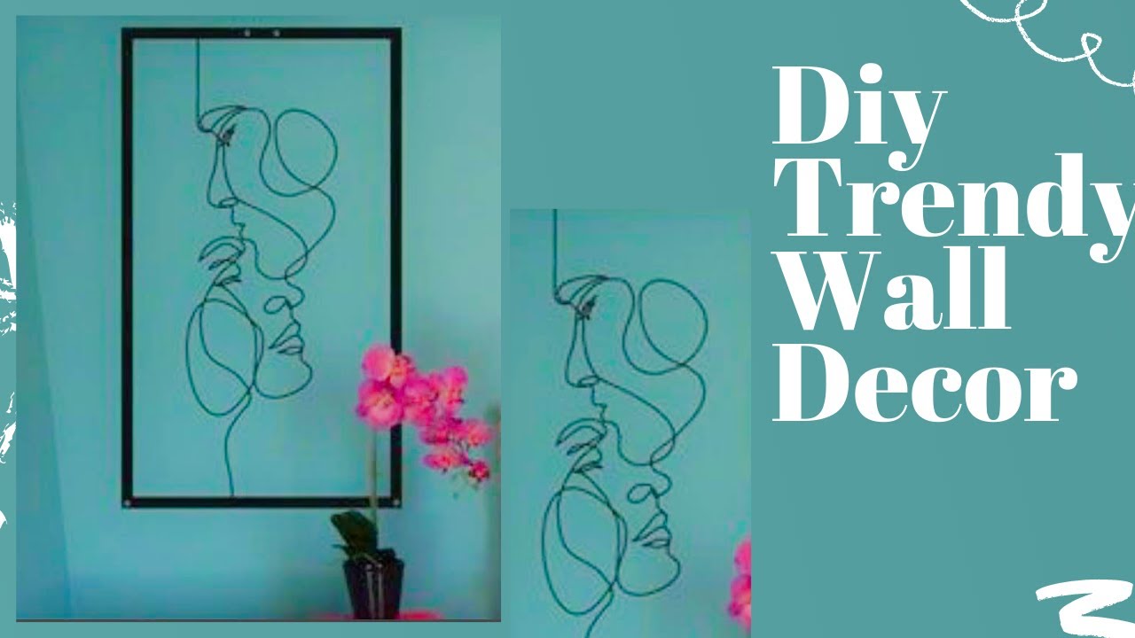 Diy trendy wall decor | wire art |
