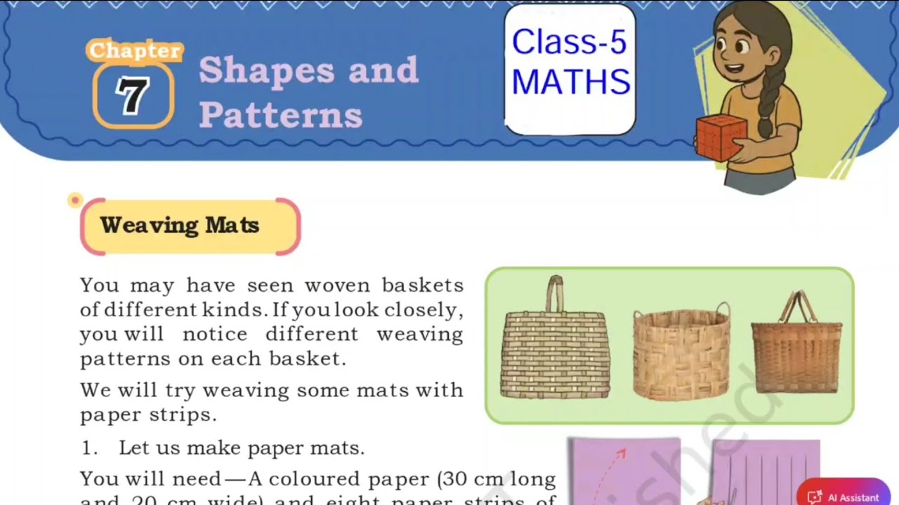 Shapes and Patterns / Class-5 Maths NCERT Chapter-7 Explanation ...