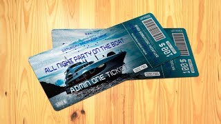 How to design event ticket for party - photoshop tutorial Guide