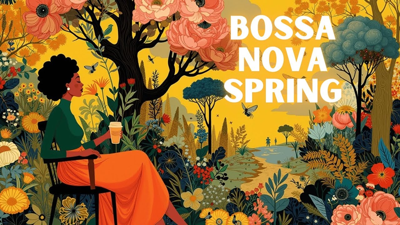 Цветущий Босса-Нова Джаз ~ Весенняя Атмосфера Кафе для Расслабляющего Утра и Учебы