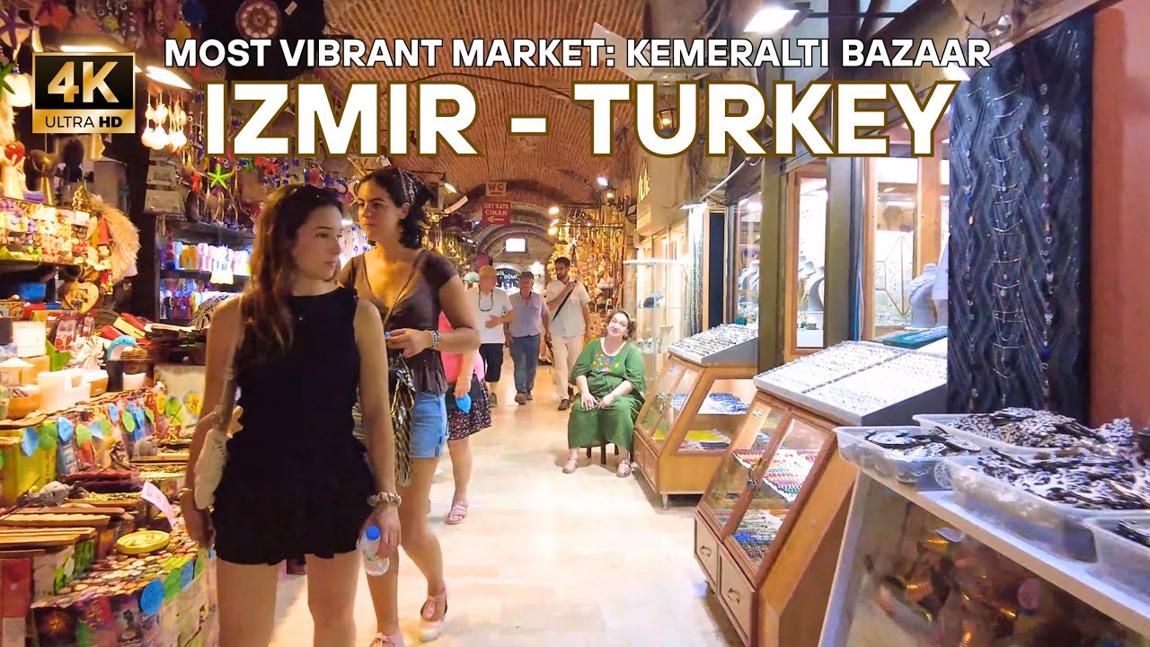 IZMIR CITY WALK • TURKEY 4K 60FPS | POV KEMERALTI BAZAAR | 3D AUDIO | NO TALKING | CULTURE TV
