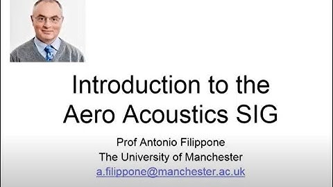 Aeroacoustics SIG presentation