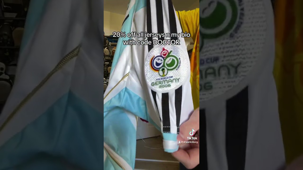 Messi retro Argentina jersey from FootyCentric