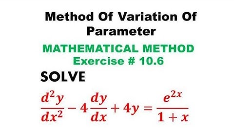 method of variation of parameter, solve y