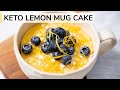 KETO LEMON MUG CAKE | 1-minute in the microwave