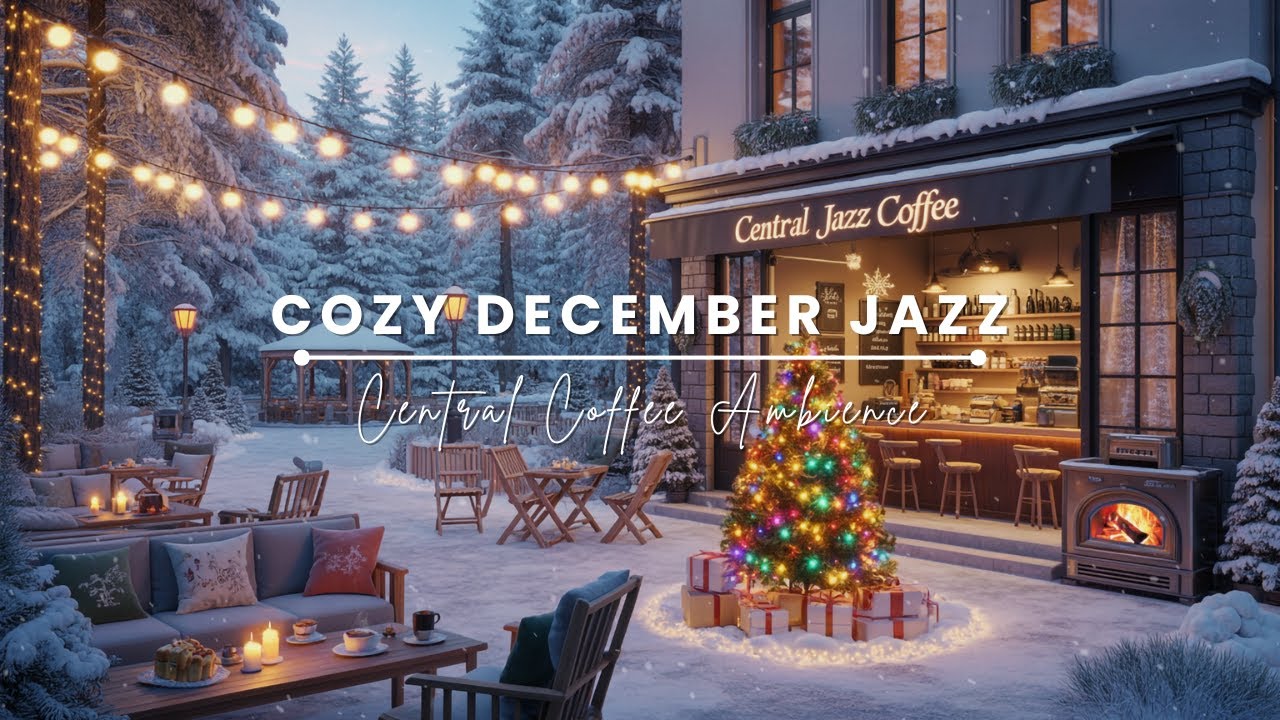 Cozy December Jazz at Winter Coffee Shop ☃️ Relaxing Background Music for Focus