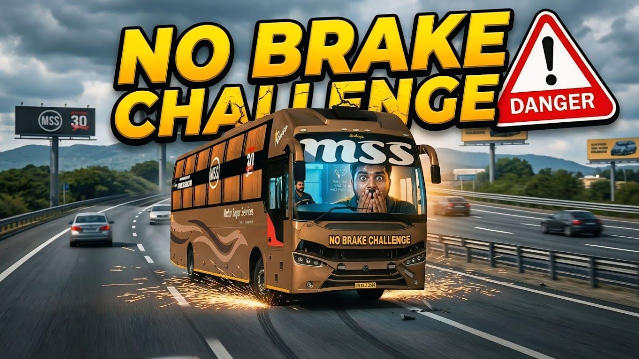 NO BRAKE CHALLENGE! 😱 Bina Brake Indian Sleeper Bus Se Manzil Tak? | ETS2 | The Hardik Gaming