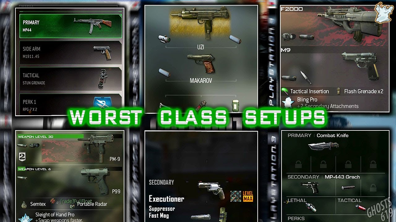 using the WORST class setup in every call of duty