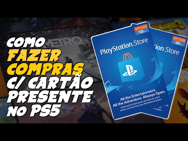 Cartão PSN. Gift Card para PS4 PS5. Playstation Plus e Créditos em Reais