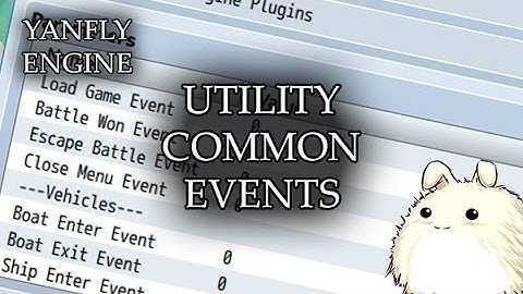 YEP.133 - Utility Common Events - RPG Maker MV