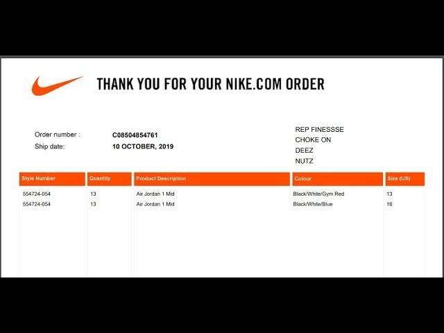 Repfinesse Nike Receipt PDF Generator(Print yourself) - YouTube