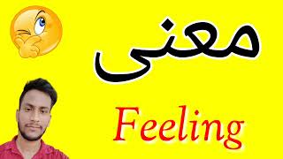 معنى Feeling | معنى كلمة Feeling | معنى Feeling في اللغة العربية | ماذا يقول Feeling باللغة العربي