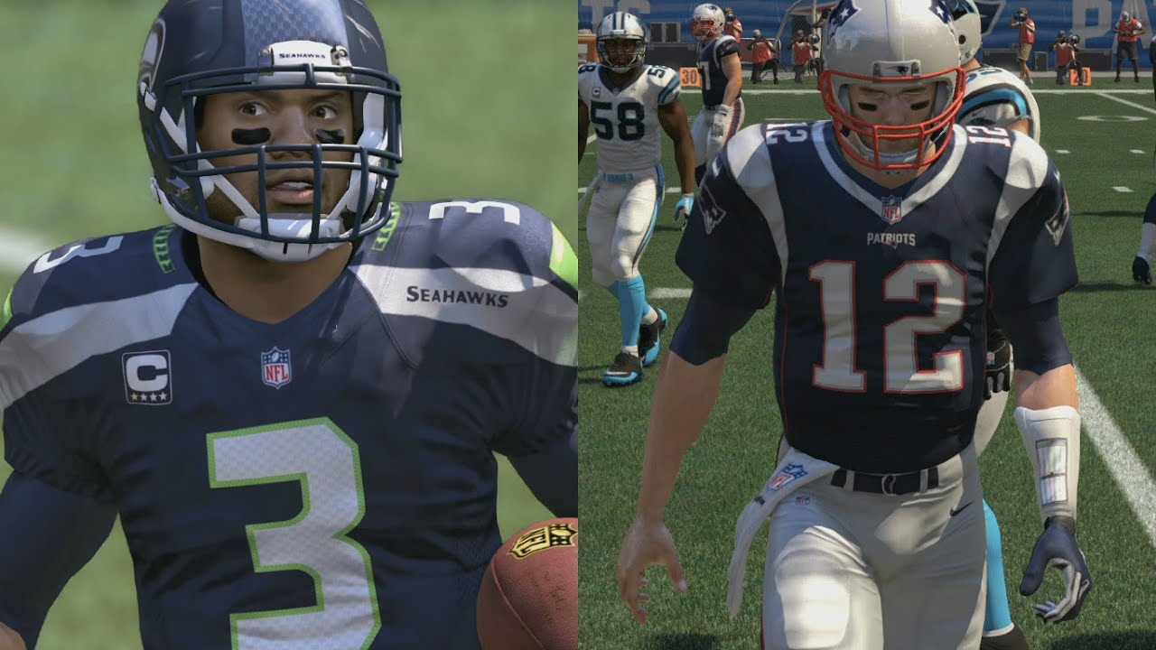 RUSSEL WILSON VS TOM BRADY AT RUNNING BACK!! MADDEN 17 PVP #2