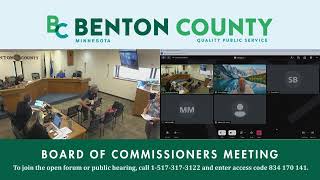 September 1, 2026 Benton County, Minnesota, Regular Board Meeting 9:00 AM