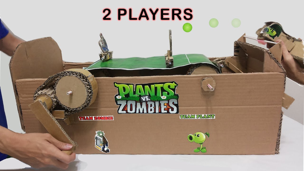 How to make (2 players) Plant vs Zombies cardboard version YouTube