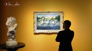 White Horses And Rivers Animal Painting - Master Apollon