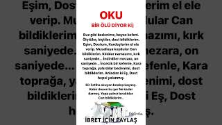 Bir Ölü Diyor Ki