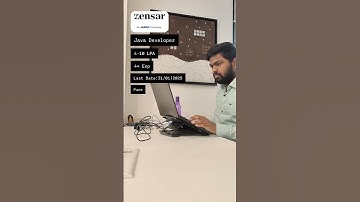 Zenser is hiring for the Java Developer Role ||#shorts #ytshorts #youtubeshorts #utsavchavda