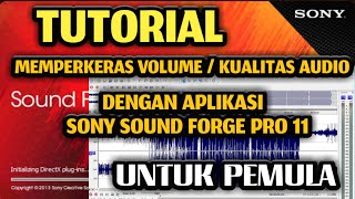 TUTORIAL CARA MEMPERKERAS KUALITAS VOLUME FILE AUDIO DENGAN APLIKASI SONY SOUND FORGE 11.0 screenshot 3