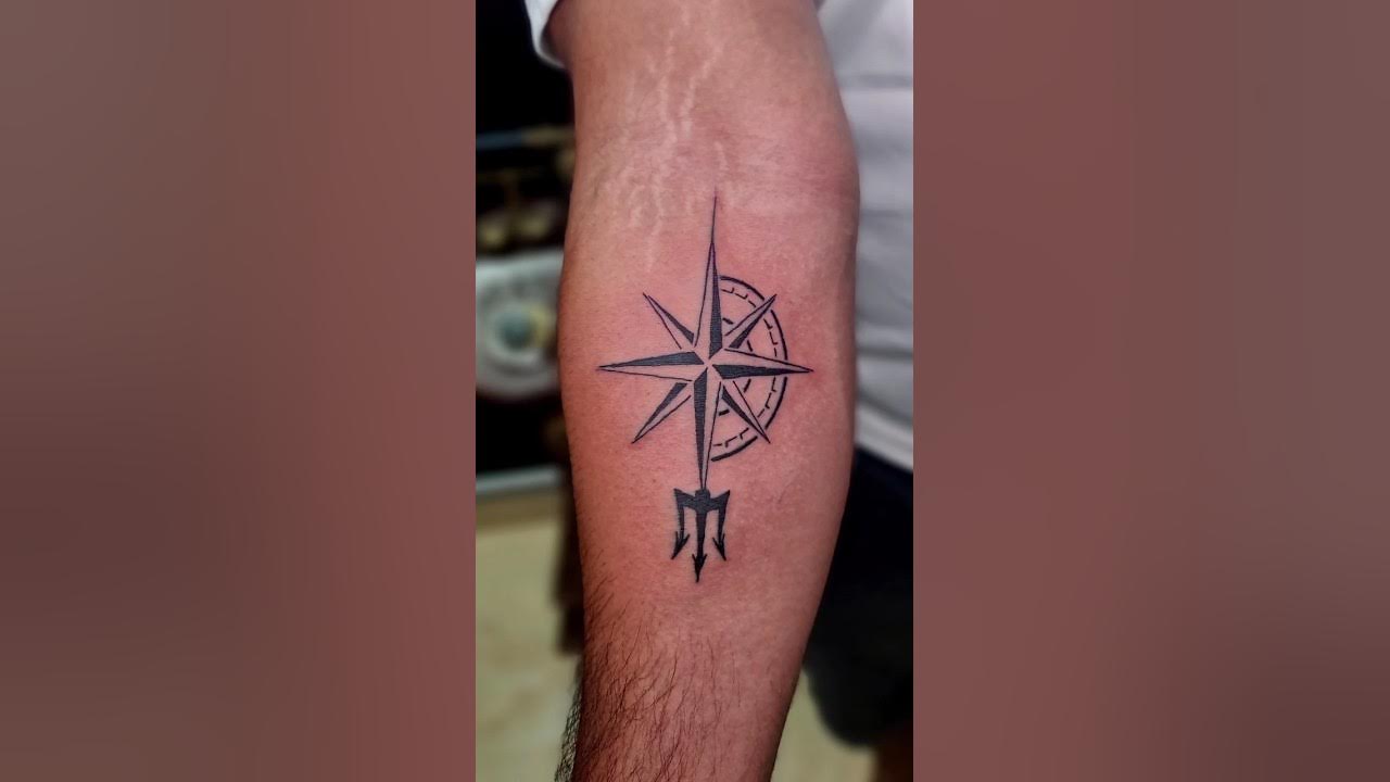  Compass Tattoo With Trishul | Moksh Tattoo | Kodambakkam | 9176118772 # ...