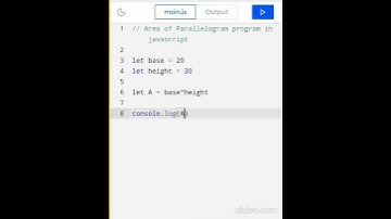 javascript: simple program in javascript| area of Parallelogram| #shortsvideo #javascipt #programmer