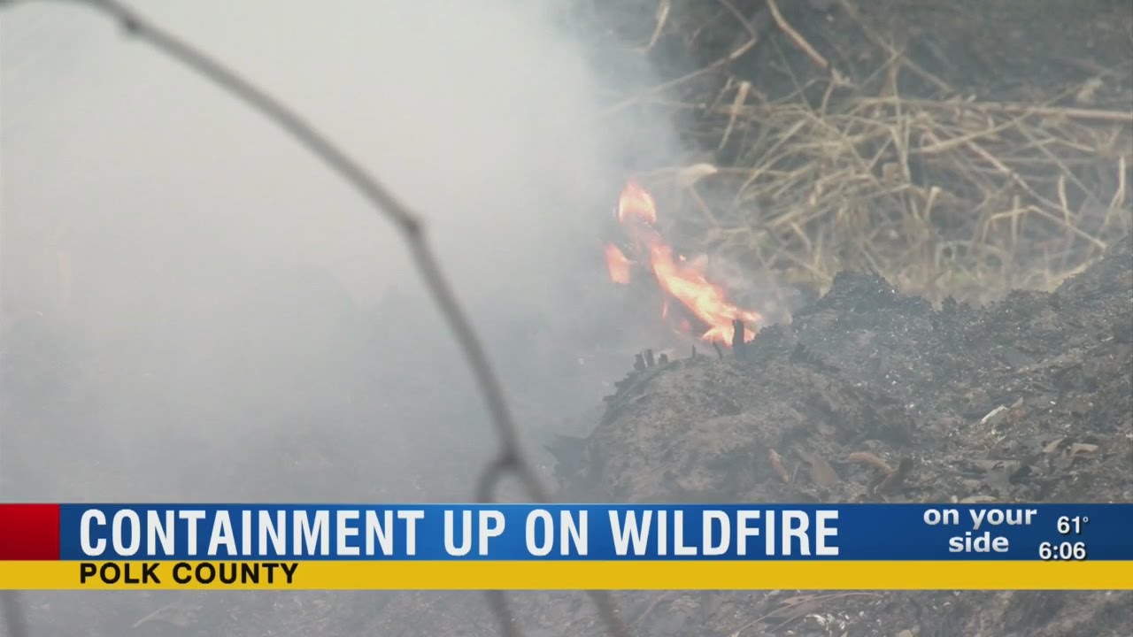 Containment up on Polk County Wildfire