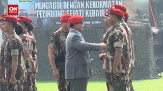 Prabowo Hadiri Upacara HUT Ke 72 Kopassus di Cijantung