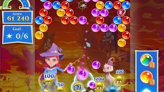 Bubble Witch 2 Saga Level 1761 with no booster & 1 bubble left