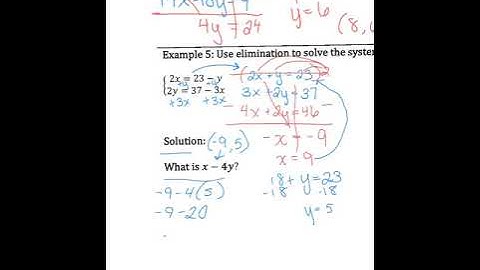 5C video 5 4 Solve systems by elimination multi step