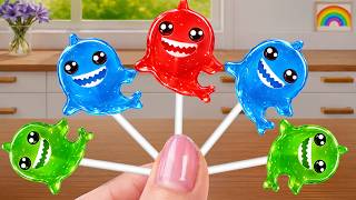 Receta De Gelatina Baby Shark 🦈💙 Mini Gelatina De Miel Dulce En Varios Colores 🌈 Mini Beasts Bakery