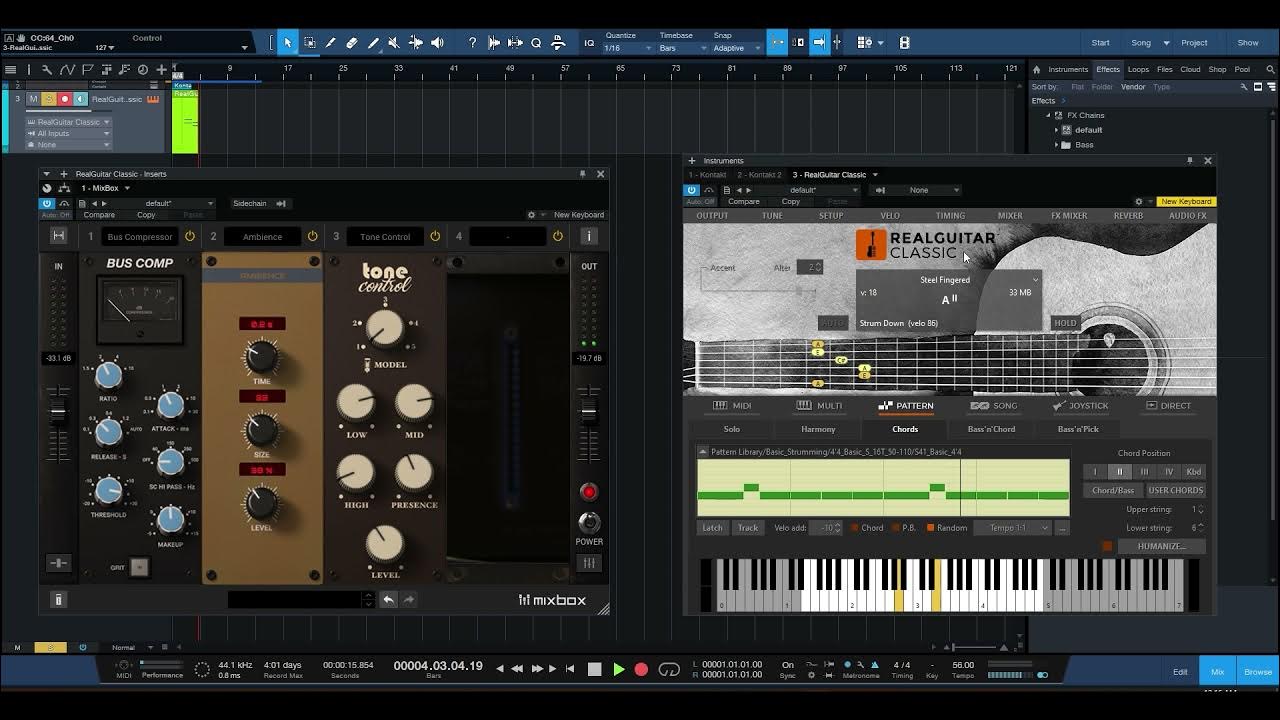How to make a real guitar strumming sound using a VST Using Real