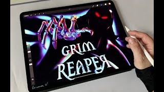 Painting Grim Reaper - Procreate screenshot 4