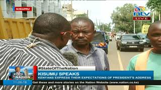 Kisumu residents express their expectations of president Kenyatta's address