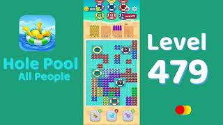 Hole Pool All People Level 479 Walkthrough 🎯 | Color Match Puzzle Gameplay | Mini Boss