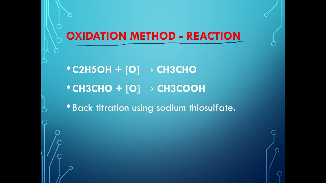 Alcohol Determination of Pharmaceutical Substances | Distillation, GC, Oxidation | Drug Inspector