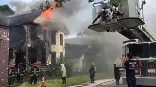 Crews respond to Cleveland house fire