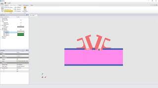 2D Flow Inspection Model in PZFlex Designer Mode