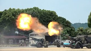 FH-70 射撃シーンダイジェスト 松山駐屯地 20180527